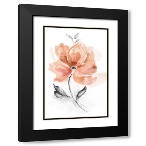 Soft Sensation I Black Modern Wood Framed Art Print with Double Matting by Nan