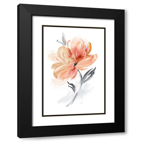 Soft Sensation II Black Modern Wood Framed Art Print with Double Matting by Nan