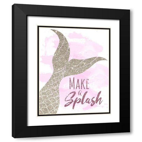 Make a Splash Black Modern Wood Framed Art Print with Double Matting by Santiago, Daniela