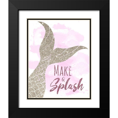 Make a Splash Black Modern Wood Framed Art Print with Double Matting by Santiago, Daniela