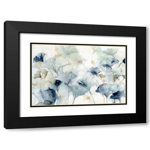 Glorious Ginkgo Black Modern Wood Framed Art Print with Double Matting by Robinson, Carol