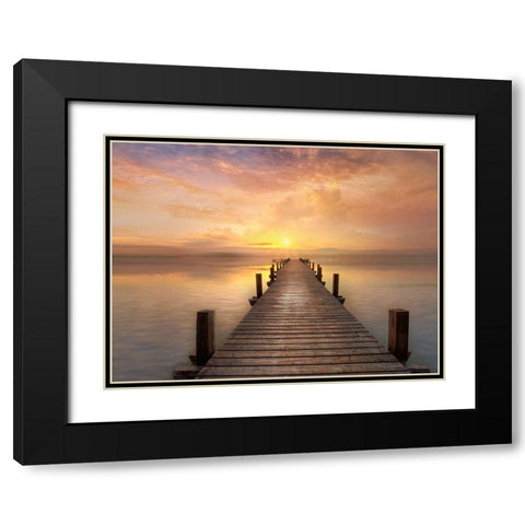 Comfort Bay Black Modern Wood Framed Art Print with Double Matting by Calascibetta, Mike