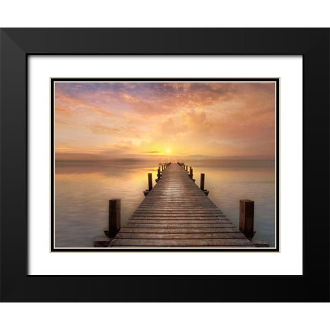 Comfort Bay Black Modern Wood Framed Art Print with Double Matting by Calascibetta, Mike