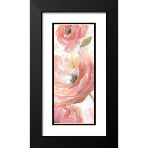 Blooming Coral I Black Modern Wood Framed Art Print with Double Matting by Nan