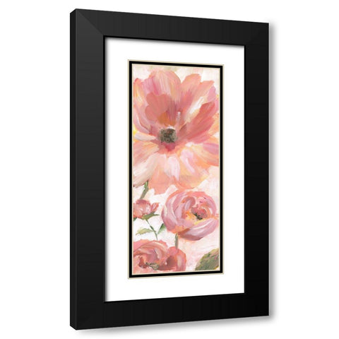 Blooming Coral III Black Modern Wood Framed Art Print with Double Matting by Nan