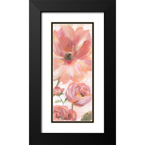 Blooming Coral III Black Modern Wood Framed Art Print with Double Matting by Nan