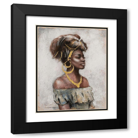 Beauty and Grace Black Modern Wood Framed Art Print with Double Matting by Orme, E. Anthony