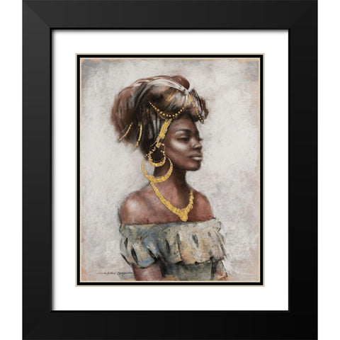 Beauty and Grace Black Modern Wood Framed Art Print with Double Matting by Orme, E. Anthony