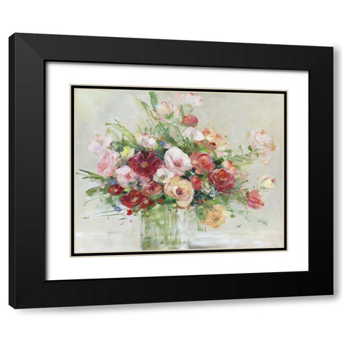 Just Peachy Black Modern Wood Framed Art Print with Double Matting by Swatland, Sally