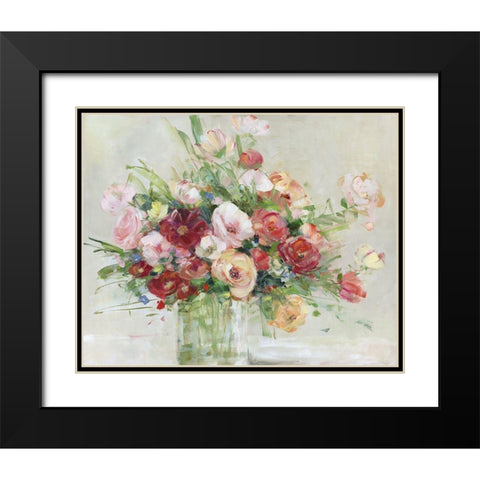 Just Peachy Black Modern Wood Framed Art Print with Double Matting by Swatland, Sally