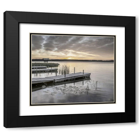 Summer Sunrise Black Modern Wood Framed Art Print with Double Matting by Hawkins, Peter