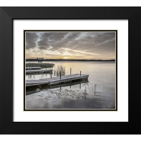 Summer Sunrise Black Modern Wood Framed Art Print with Double Matting by Hawkins, Peter