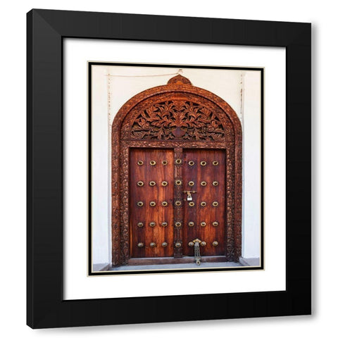 Zanzibar Entry Black Modern Wood Framed Art Print with Double Matting by Delimont, Danita