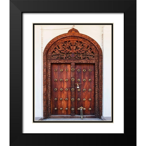 Zanzibar Entry Black Modern Wood Framed Art Print with Double Matting by Delimont, Danita