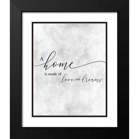 A Home Black Modern Wood Framed Art Print with Double Matting by CAD Designs