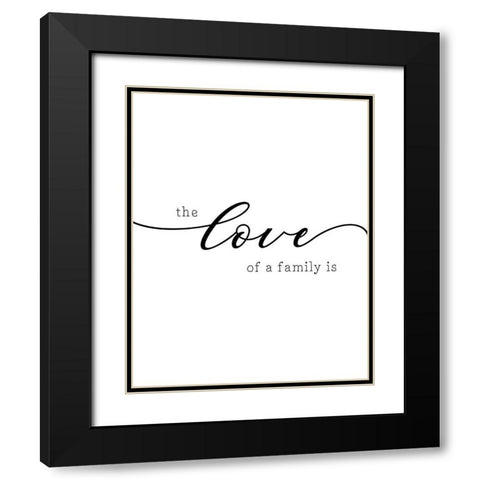 Love of a Family Black Modern Wood Framed Art Print with Double Matting by CAD Designs