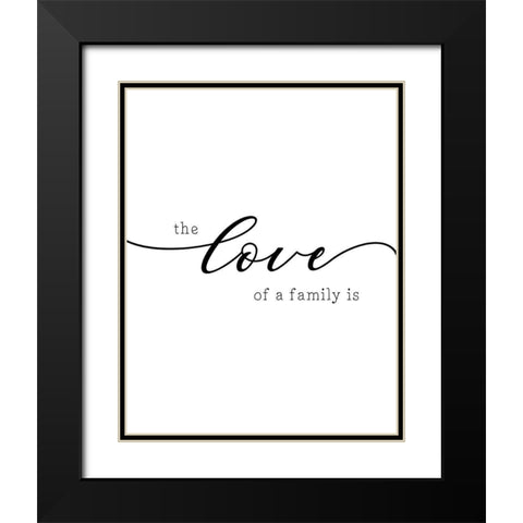 Love of a Family Black Modern Wood Framed Art Print with Double Matting by CAD Designs