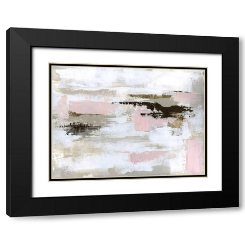 Desert Rose Black Modern Wood Framed Art Print with Double Matting by Tava Studios