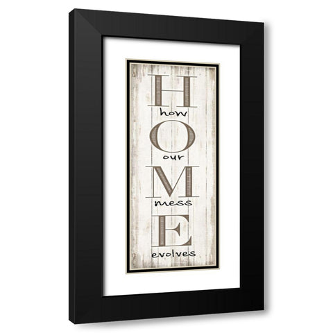 Home Black Modern Wood Framed Art Print with Double Matting by CAD Designs