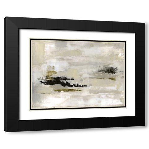 Summer Saffron Black Modern Wood Framed Art Print with Double Matting by Tava Studios