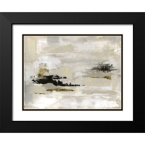 Summer Saffron Black Modern Wood Framed Art Print with Double Matting by Tava Studios