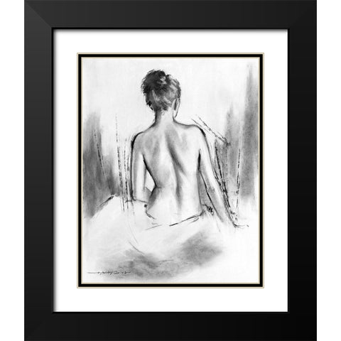 Soft Silhouette VI Black Modern Wood Framed Art Print with Double Matting by Orme, E. Anthony