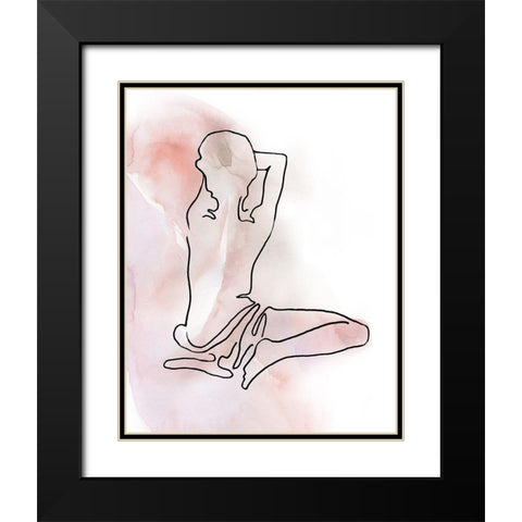 Figure Sketch I Black Modern Wood Framed Art Print with Double Matting by Robinson, Carol