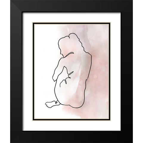 Figure Sketch III Black Modern Wood Framed Art Print with Double Matting by Robinson, Carol