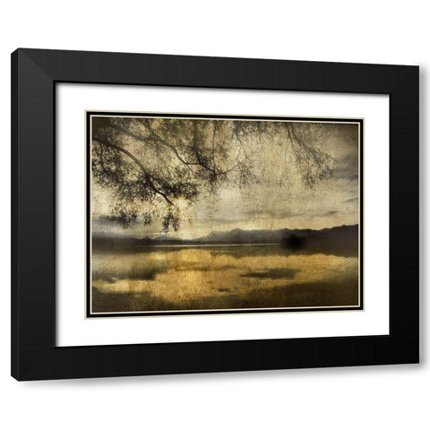 Golden Staffelsee Lake Black Modern Wood Framed Art Print with Double Matting by Weisz, Irene