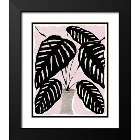 Potted Plant I Black Modern Wood Framed Art Print with Double Matting by Santiago, Daniela