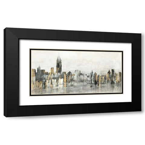 Bright City Lights Black Modern Wood Framed Art Print with Double Matting by Jill, Susan