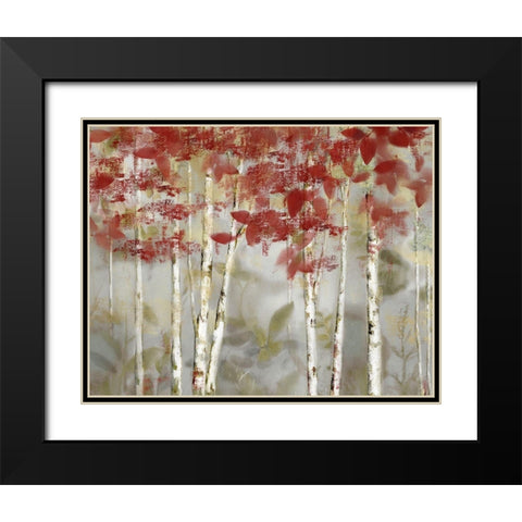 Autumn Forest Black Modern Wood Framed Art Print with Double Matting by Nan