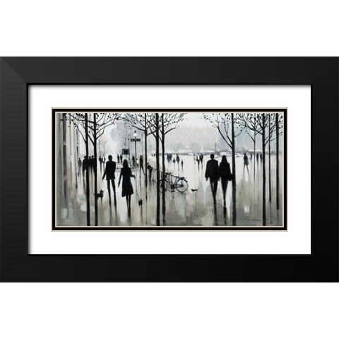 Morning Paris Black Modern Wood Framed Art Print with Double Matting by Orme, E. Anthony