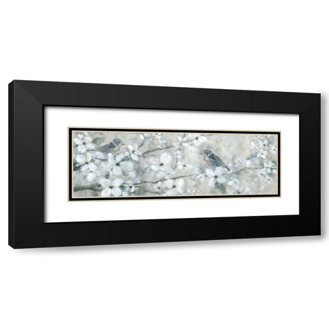 Welcoming Blossoms Black Modern Wood Framed Art Print with Double Matting by Robinson, Carol