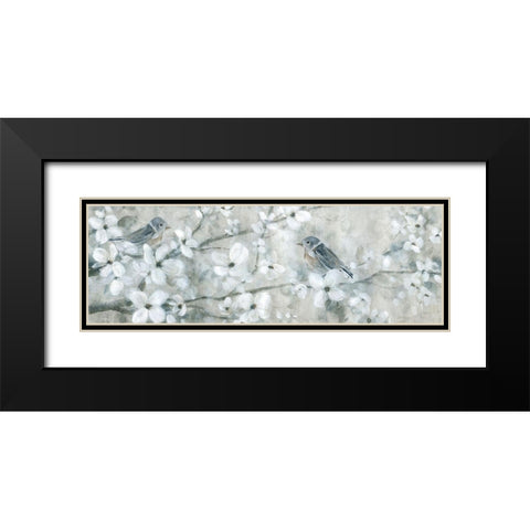 Welcoming Blossoms Black Modern Wood Framed Art Print with Double Matting by Robinson, Carol