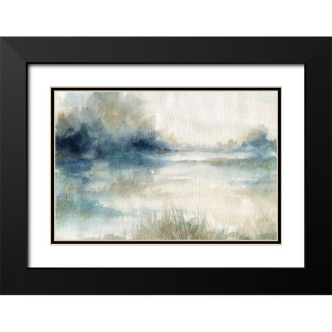 Still Evening Waters II Black Modern Wood Framed Art Print with Double Matting by Robinson, Carol