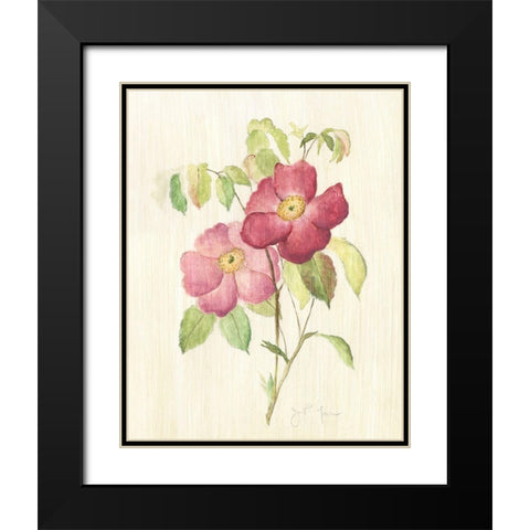 Dusty Rose II Black Modern Wood Framed Art Print with Double Matting by Tava Studios