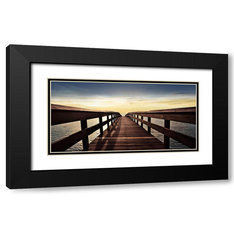 Naples Cove Black Modern Wood Framed Art Print with Double Matting by Carpentieri, Natalie