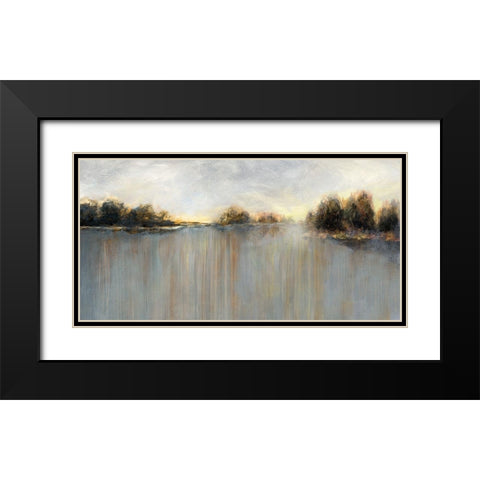 Rain at Dawn Black Modern Wood Framed Art Print with Double Matting by Nan