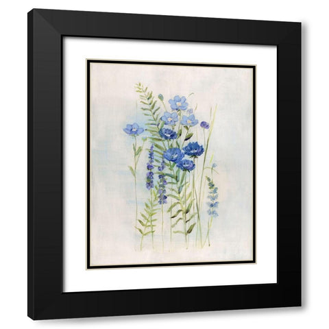 Cottage Wildflowers III Black Modern Wood Framed Art Print with Double Matting by Swatland, Sally