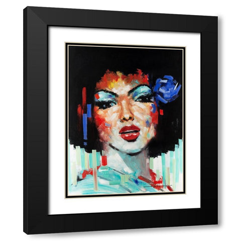 Confetti Girl I Black Modern Wood Framed Art Print with Double Matting by Orme, E. Anthony