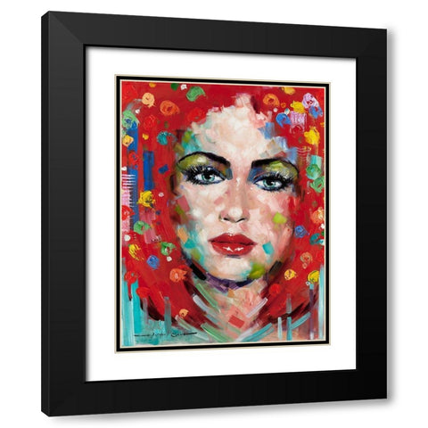 Confetti Girl II Black Modern Wood Framed Art Print with Double Matting by Orme, E. Anthony