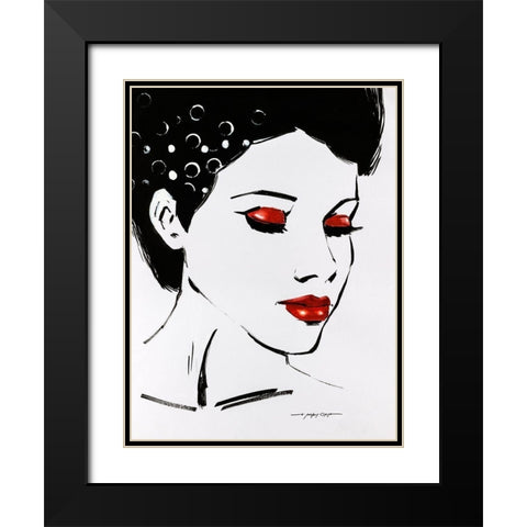 Sketchy Pop II Black Modern Wood Framed Art Print with Double Matting by Orme, E. Anthony