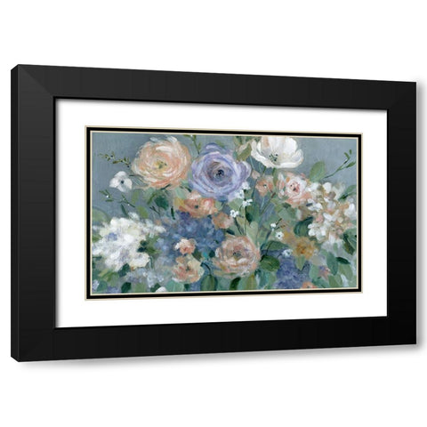 Garden Harmony Black Modern Wood Framed Art Print with Double Matting by Robinson, Carol