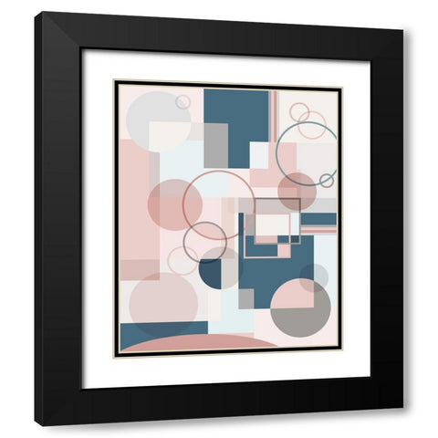 Modern Geo Black Modern Wood Framed Art Print with Double Matting by Carpentieri, Natalie