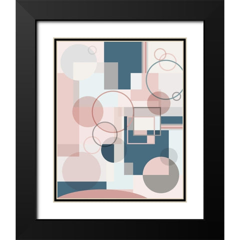 Modern Geo Black Modern Wood Framed Art Print with Double Matting by Carpentieri, Natalie