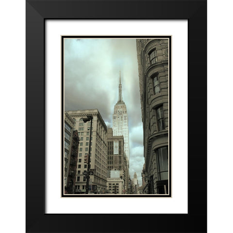 Empire View Black Modern Wood Framed Art Print with Double Matting by Jill, Susan