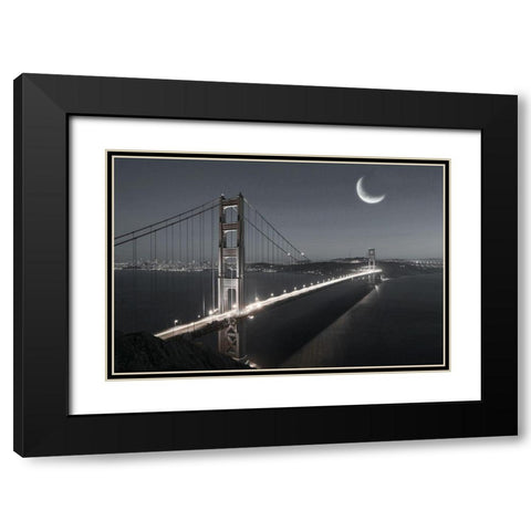 Moonrise Black Modern Wood Framed Art Print with Double Matting by Jaynes, William D.
