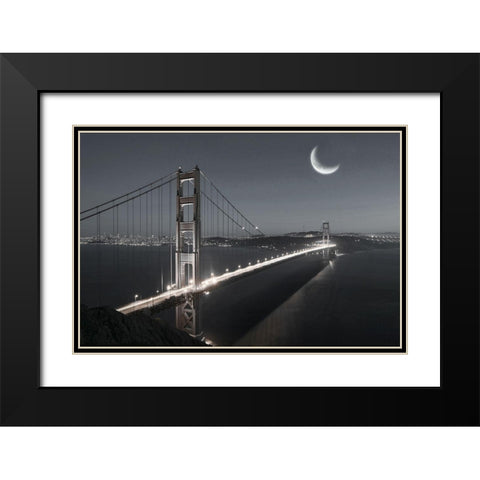Moonrise Black Modern Wood Framed Art Print with Double Matting by Jaynes, William D.