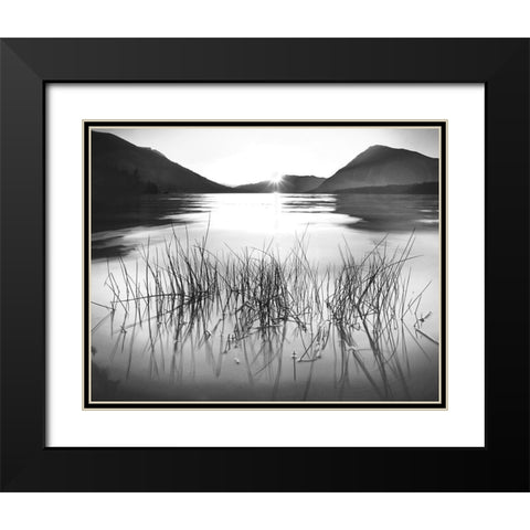 Whisper Lake Black Modern Wood Framed Art Print with Double Matting by Gurche, Charles